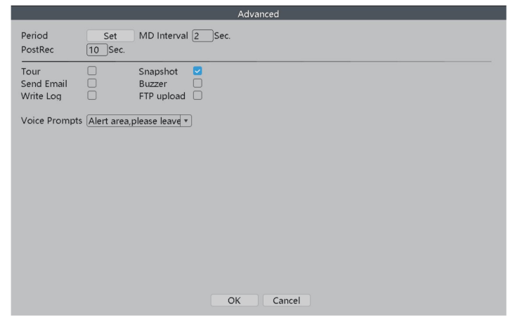 Advanced Settings of Human Detection